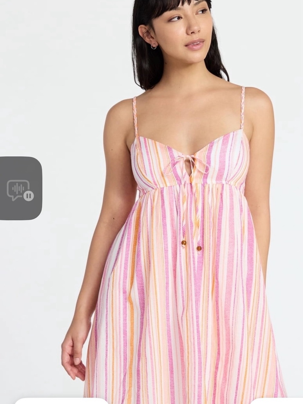 No Boundaries Pink + Yellow Striped Mini Dress